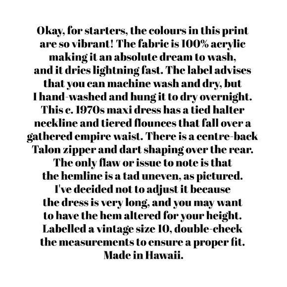 Blue Hawaiian Flounced 70s Halter Maxi Dress - Picture 12 of 15